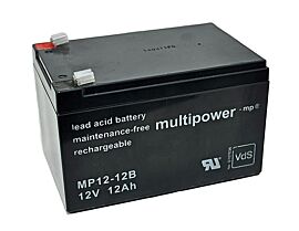 Multipower 12V 12Ah Loodaccu (6.3mm)